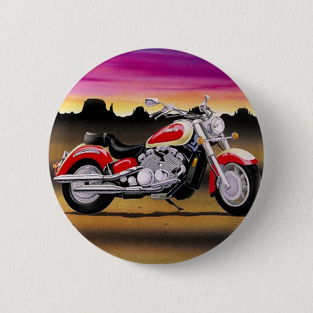 Cool bike 6 cm round badge (Front)