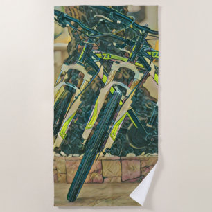 Cool bike artwork beach towel