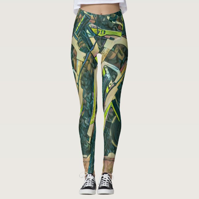 Cool bike artwork leggings (Front)