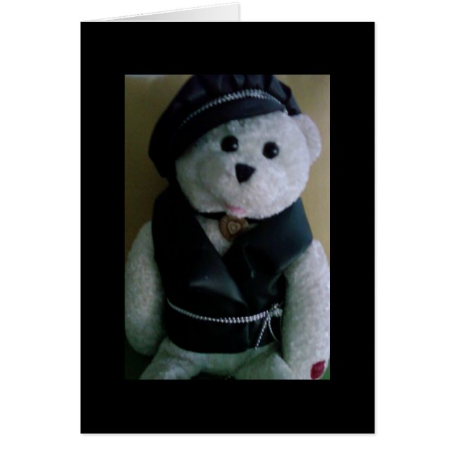 "COOL BIKER BEAR" READY TO ROCK/ROLL VALENTINE (Front)