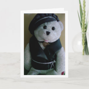 "COOL BIKER BEAR" SAYS HAVE A "COOL CHRISTMAS" HOLIDAY CARD