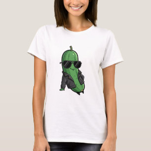 Cool Biker Cucumber T-Shirt