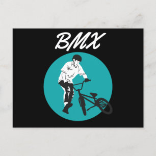 Cool Biker Retro BMX Style Postcard
