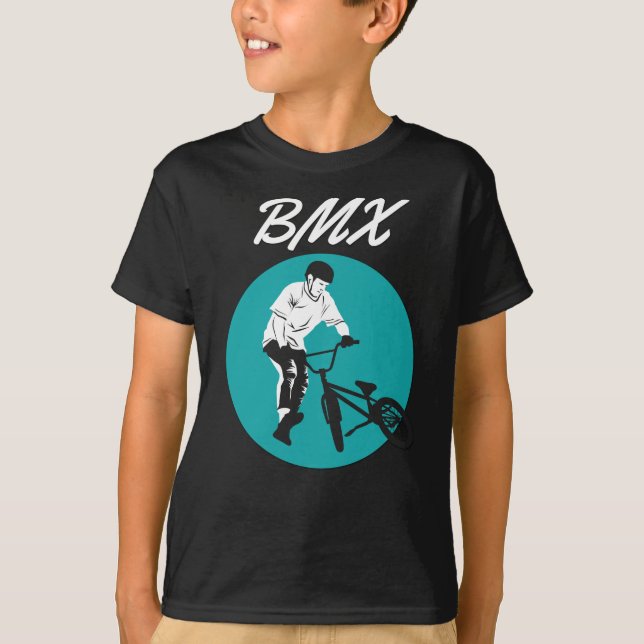 Cool Biker Retro BMX Style T-Shirt (Front)