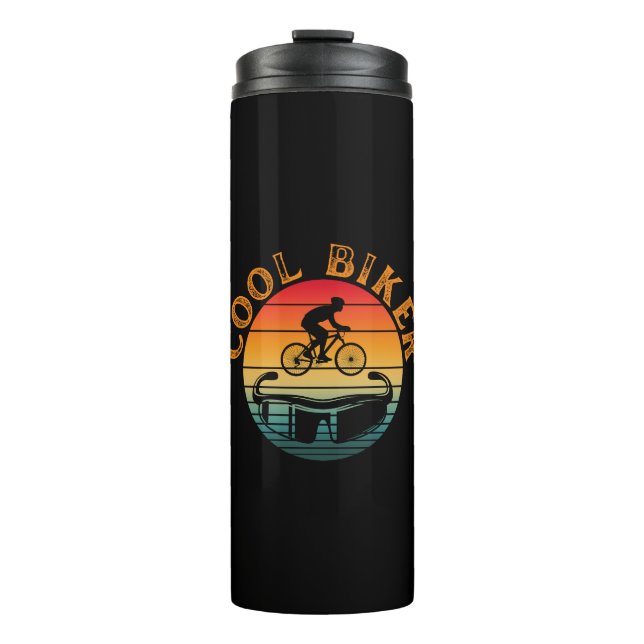 Cool Biker Sunset Sunglasses Thermal Tumbler (Front)