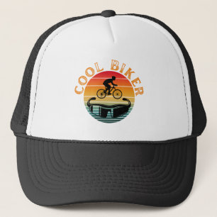 Cool Biker Sunset Sunglasses Trucker Hat