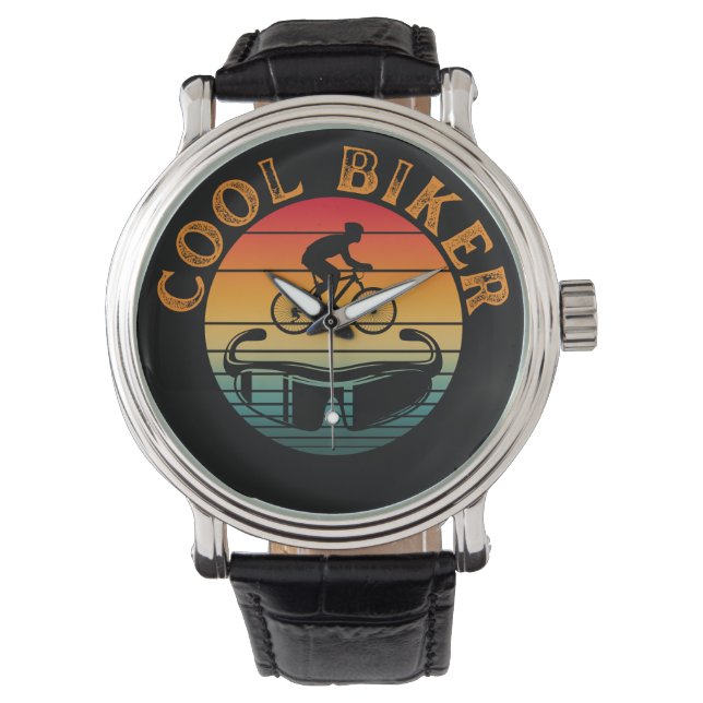 Cool Biker Sunset Sunglasses Watch (Front)