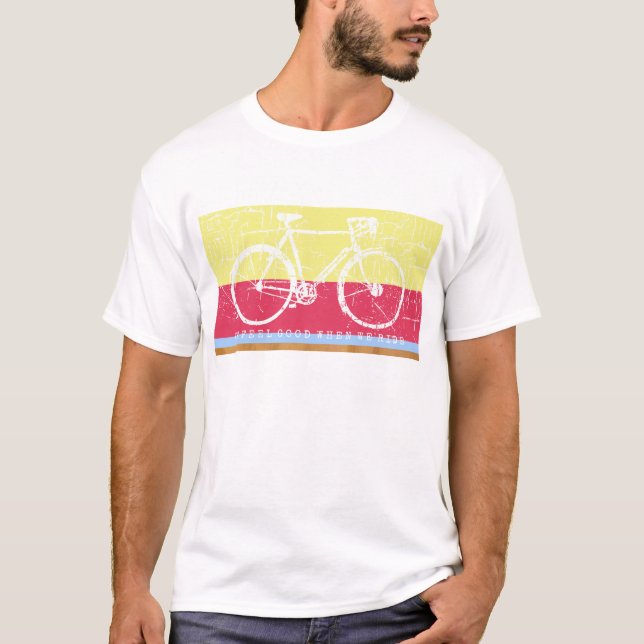 cool biking inspired cream colour T-Shirt (Front)