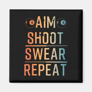 Cool Billiard Art For Men Women Pool Player Billia Magnet