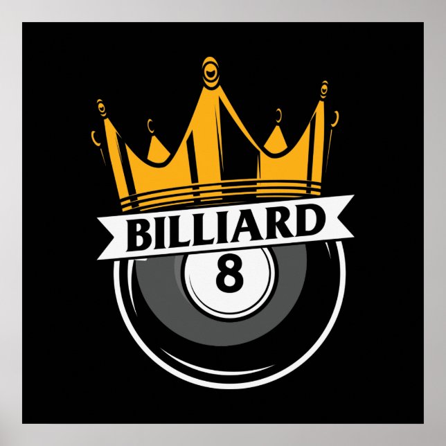 cool Billiards lovers King Poster (Front)