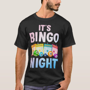 Cool Bingo Night Art For Men Women Bingo Lover Bin T-Shirt