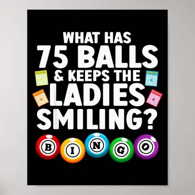 Cool Bingo Novelty For Men Women Bingo Lover Bingo Poster (Front)