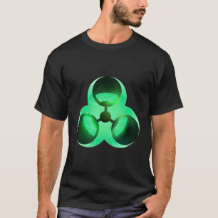 Cool Biohazard Warning Symbol Toxic Waste Green Gr T-Shirt