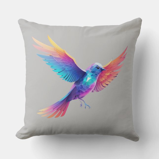 cool bird graphic design cushion (Front)