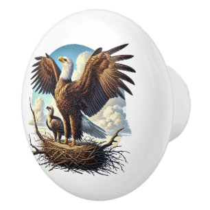 Cool bird lovers animal ceramic knob