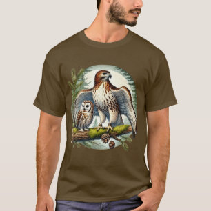 Cool bird lovers owl eagle T-Shirt