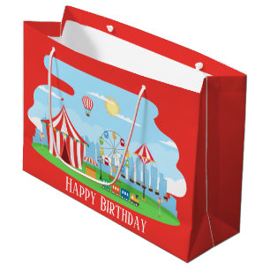 cool Birthday Carnival Fair Large Gift Bag
