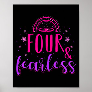Cool Birthday Quotes Party Kids I 4 And Fearless Poster