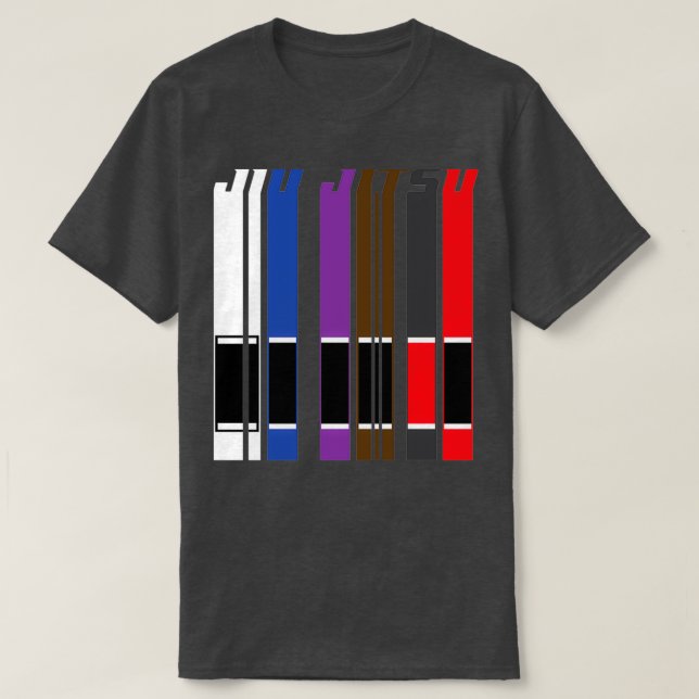 Cool BJJ Jiu Jitsu Belts Gift Martial Arts Lover M T-Shirt (Design Front)