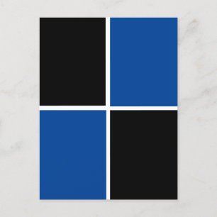 Cool black and blue square postcard