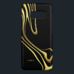 Cool black and faux gold swirls design Case-Mate samsung galaxy s8 case<br><div class="desc">Modern elegant black and gold abstract cool swirly design.</div>