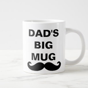 Cool Black and White Father's Day Dad's Big Large Coffee Mug
