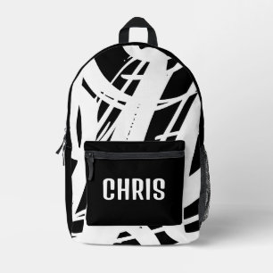 Cool Black And White For Boys Girls & Kids School Printed Backpack
