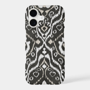 Cool black and white masculine ikat tribal pattern