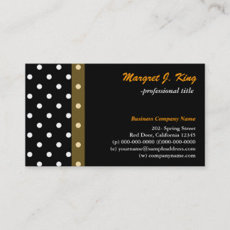 Cool black and white polka dots profile cards