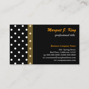 Cool black and white polka dots profile cards