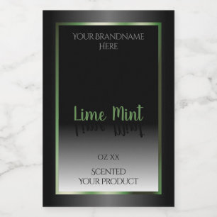 Cool Black and White Product Labels Green Frame