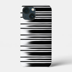Cool Black and White Striped Pattern iPhone 13 Mini Case