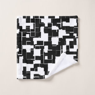 Cool Black and White Trendy Stylish Pattern Wash Cloth