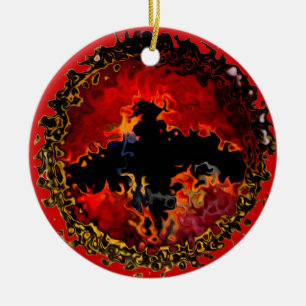 Cool Black Bat Modern Ceramic Tree Decoration