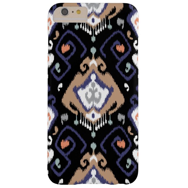 Cool black beige grey ikat tribal patterns Case-Mate iPhone case (Back)