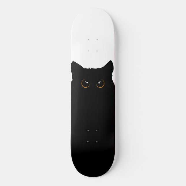 Cool Black Cat Skateboard (Front)