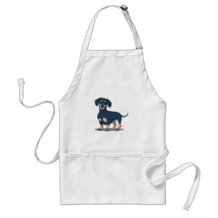 Cool Black Dachshund Dog Design Standard Apron