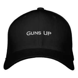 cool black guns up hunting gift hat
