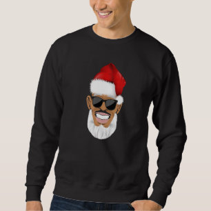 Cool Black Hip Hop African American Santa Claus Xm Sweatshirt