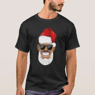 Cool Black Hip Hop African American Santa Claus Xm T-Shirt