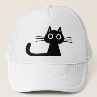 Cool Black Kitty Cat | Fun Feline Design Unisex Trucker Hat