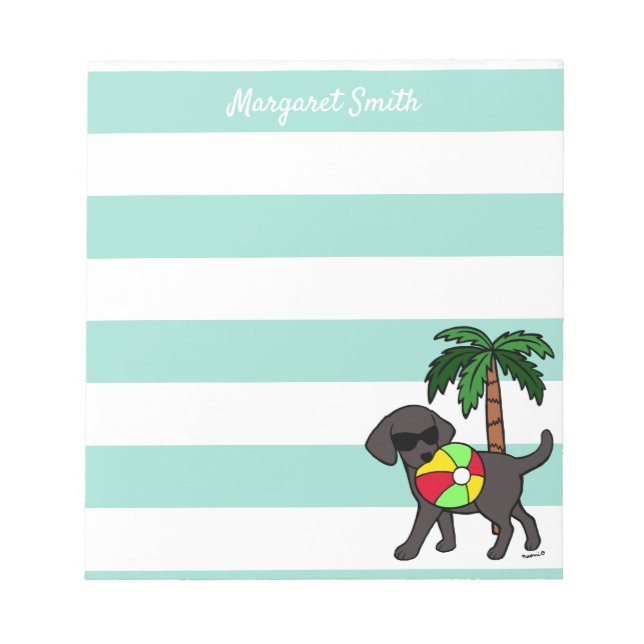 Cool Black Labrador Sunglasses Notepad (Front)