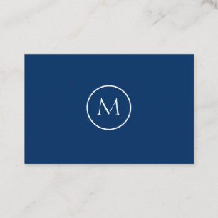 Cool Black Minimalist Monogrammed Elegant Business Card