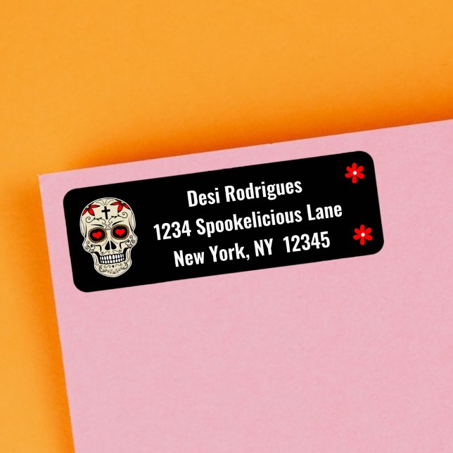 Cool Black Muertos Sugar Skull with Flowers (Creator Uploaded)