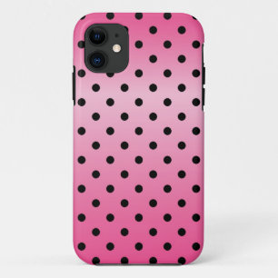 cool black polka dots in shinning pink Case-Mate iPhone case