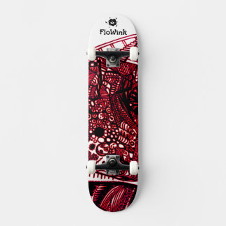 Cool Black Red Skateboard
