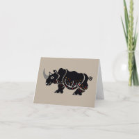 Cool  Black RHINOCEROS - Endangered animal graphic