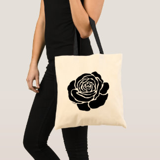 Cool Black Rose Tote Bag