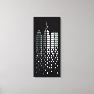 Cool Black & White New York City Skyscraper Canvas Print
