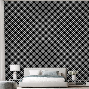 Cool Black white plaid tiled pattern  Wallpaper